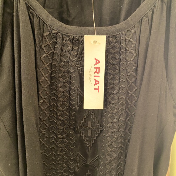 Ariat Dresses & Skirts - New! ARIAT Bell-sleeved, Black Dress, lined with pockets-NWT.